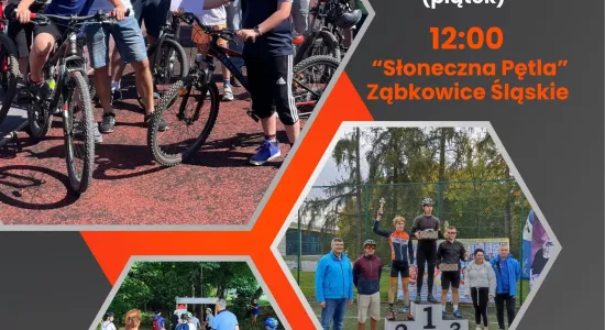 plakat promujący rekreacyjny rajd rowerowy trasą "Słonecznej Pętli"