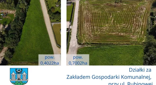 Działki za Zakładem Gospodarki Komunalnej, przy ul. Rubinowe