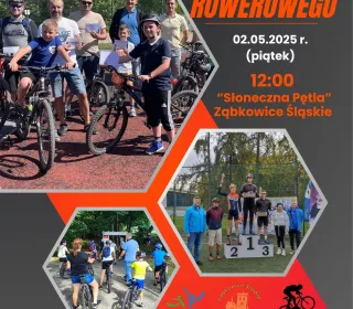 plakat promujący rekreacyjny rajd rowerowy trasą "Słonecznej Pętli"