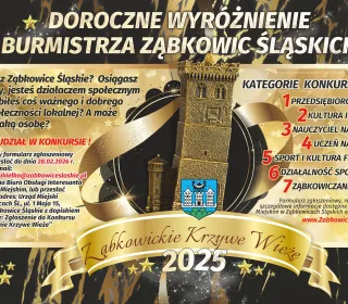 Konkurs Ząbkowickie Krzywe Wieże za rok 2025
