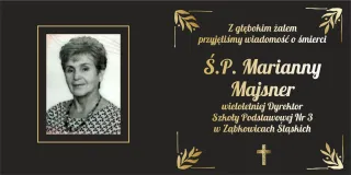 kondolencje dla bliskich Marianny Majsner