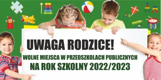 wolne miejsca w przedszkolach 2022-2023