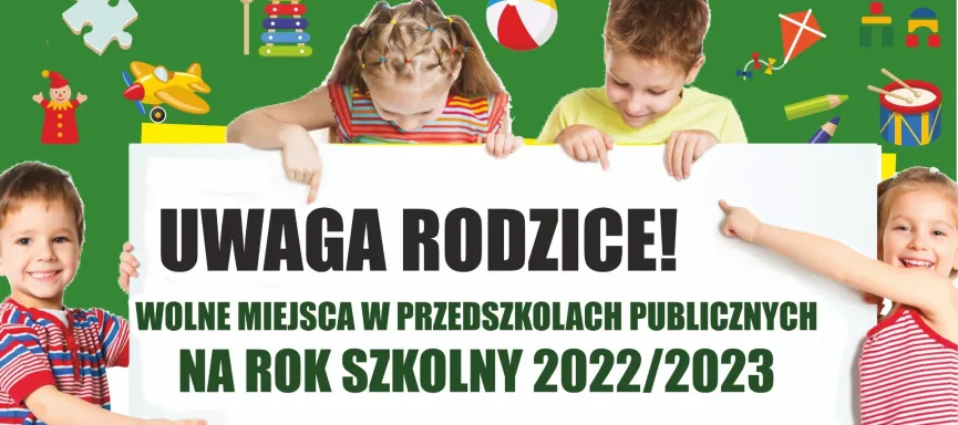 wolne miejsca w przedszkolach 2022-2023