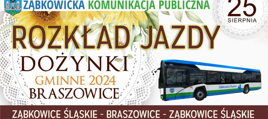 rozkład jazdy dożynki Braszowice 2024 KAFELEK