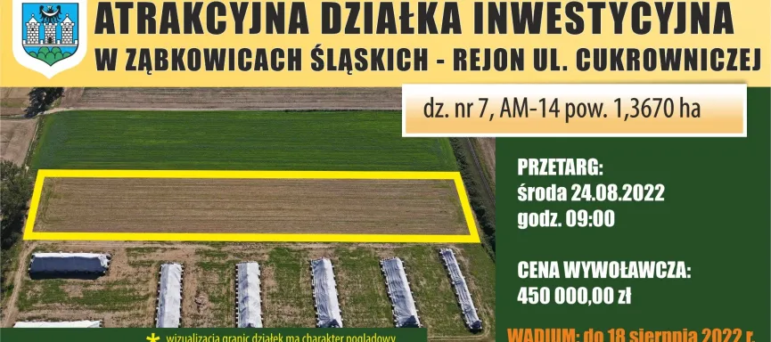 DZIAŁKA NR 7 INWETSYCYJNA PRZY CUKROWNICZEJ kafelek