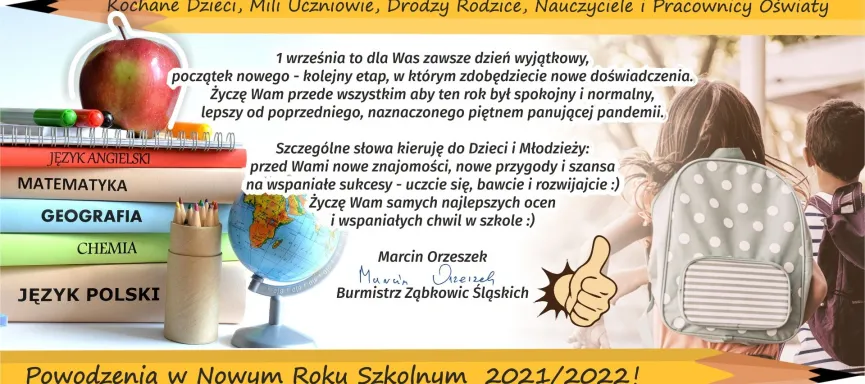 grafika na rozpoczęcie roku skzolnego 2021-22