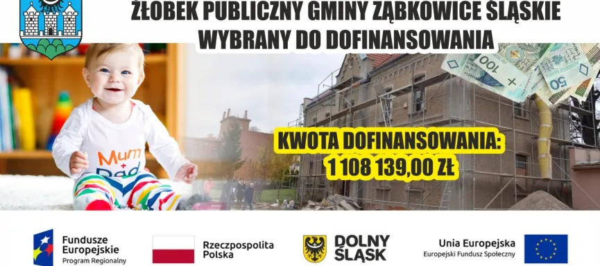 PROJEKT ŻŁOBEK WYBRANY DO DOFINANSOWANIA