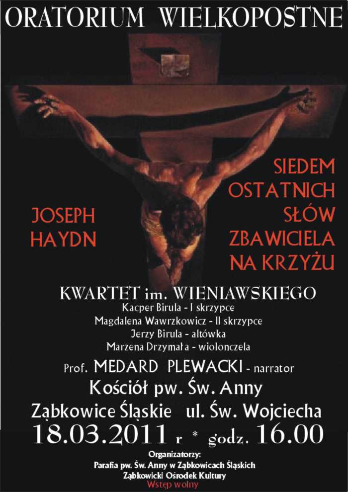 Oratorium Wielkopostne - Siedem ostatnich słów Zbawiciela na Krzyżu